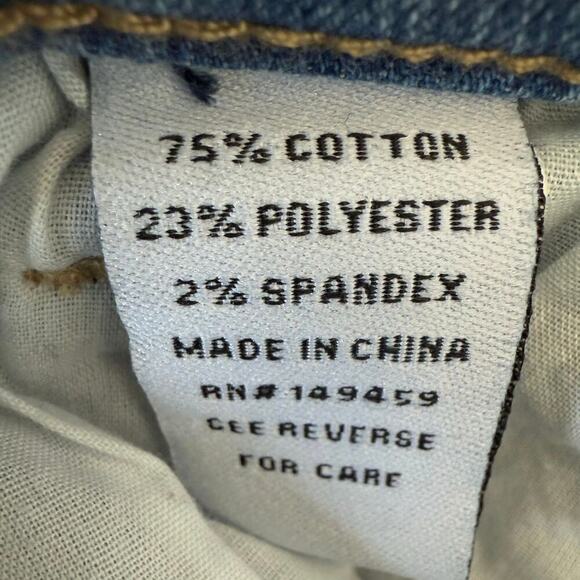 Ashley Mason Premium Distressed Floral Light Blue Jeans Bootcut 3/26 - Picture 7 of 7